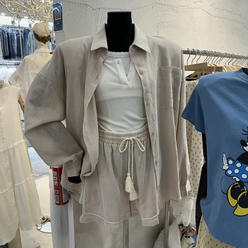 DE LINE韓國直郵女士新品推薦人氣26夏季休閑襯衫蕾絲衫DE LINE襯衫/蕾絲衫圖色3