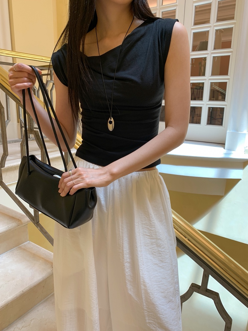 LONG PEAK韓國東大門代購女士新款推薦吊帶背心柔軟褶皺LONG PEAK吊帶/背心