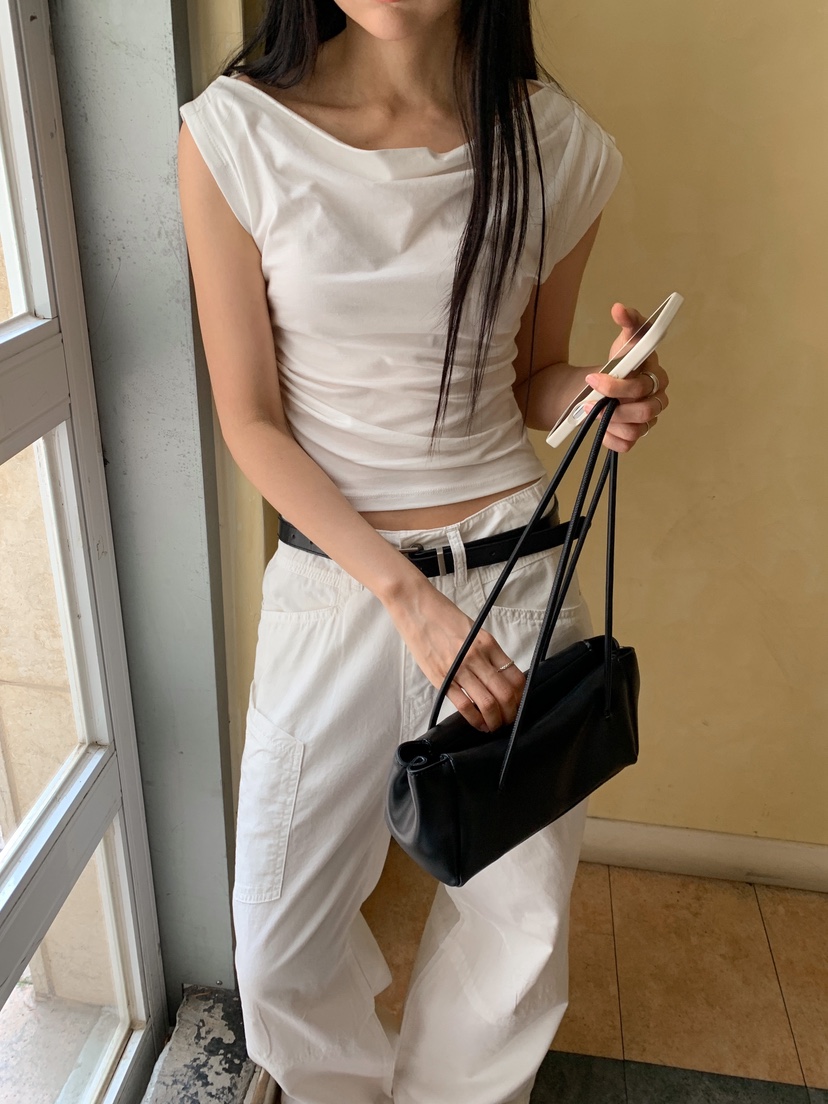 LONG PEAK韓國東大門代購女士新款推薦吊帶背心柔軟褶皺LONG PEAK吊帶/背心