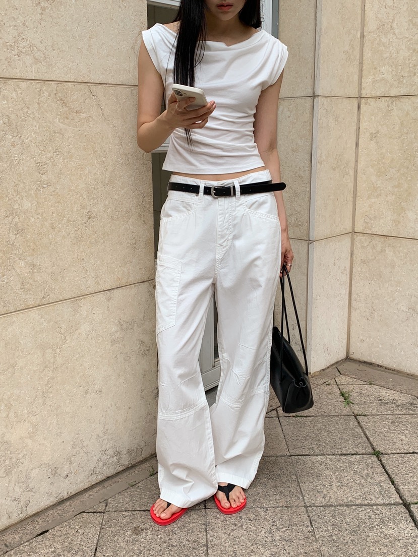 LONG PEAK韓國東大門代購女士新款推薦吊帶背心柔軟褶皺LONG PEAK吊帶/背心