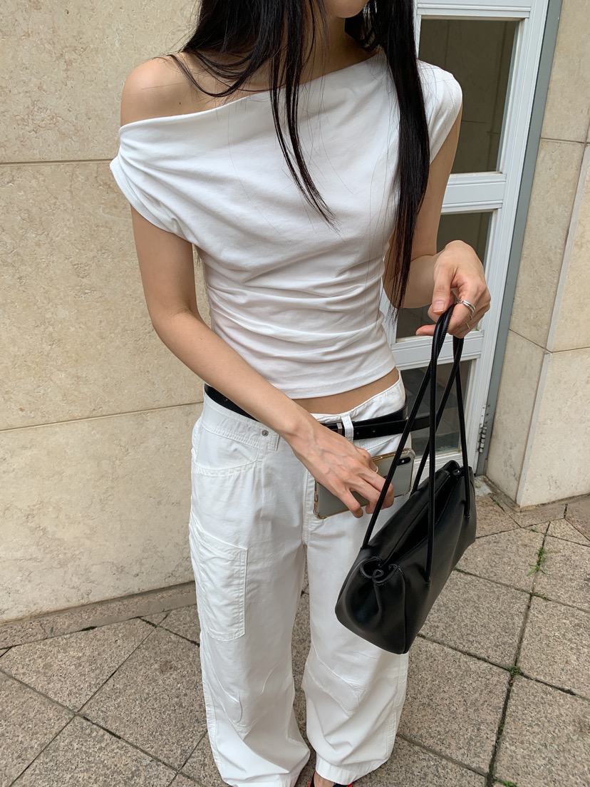 LONG PEAK韓國東大門代購女士新款推薦吊帶背心柔軟褶皺LONG PEAK吊帶/背心