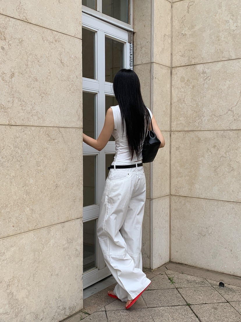 LONG PEAK韓國東大門代購女士新款推薦吊帶背心柔軟褶皺LONG PEAK吊帶/背心
