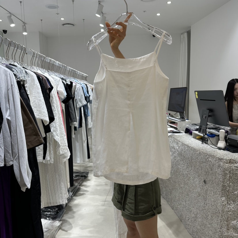 NEROLI 36韓國直郵女裝新品人氣熱賣時尚吊帶背心亞麻無袖NEROLI 36吊帶/背心