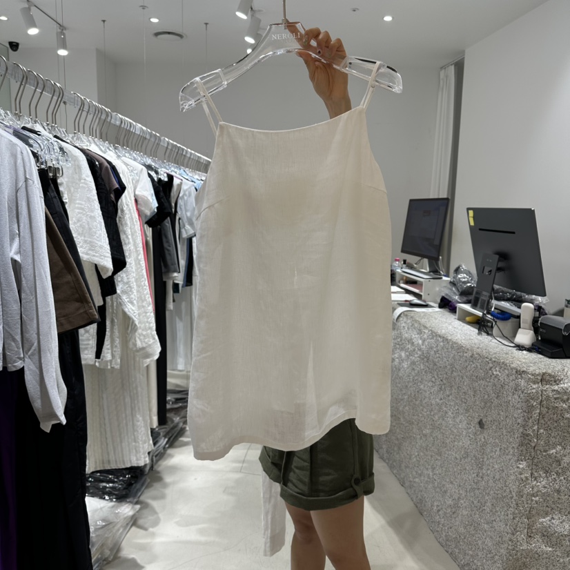 NEROLI 36韓國直郵女裝新品人氣熱賣時尚吊帶背心亞麻無袖NEROLI 36吊帶/背心圖色2
