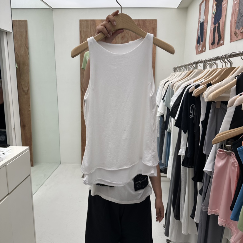CHAV韓國代購女士新品休閑推薦人氣熱賣26夏季時尚吊帶背心CHAV吊帶/背心圖色1