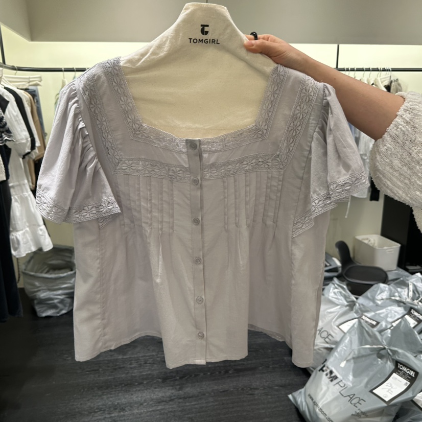 TOMGIRL韓國東大門直郵女士新品時尚26夏季休閑襯衫蕾絲衫TOMGIRL襯衫/蕾絲衫圖色2