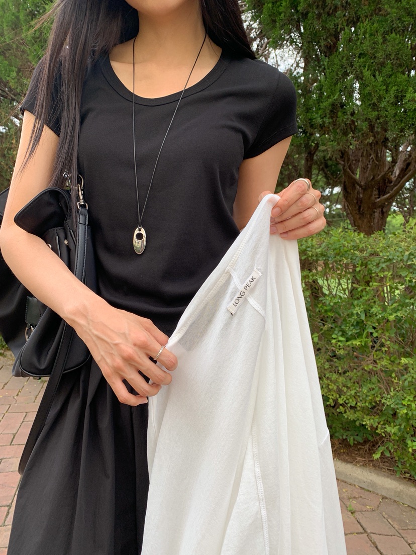 LONG PEAK韓國直郵實拍女士新品推薦人氣熱賣時尚26夏季T恤LONG PEAKT恤