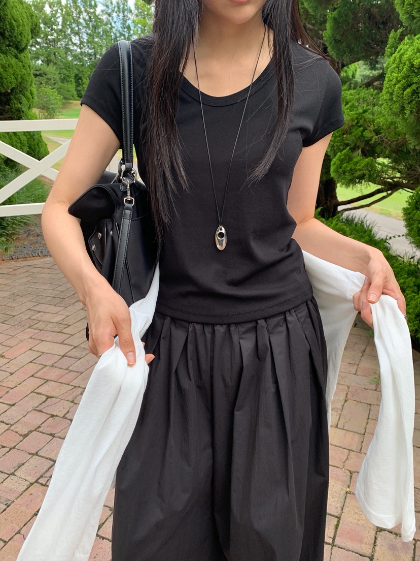 LONG PEAK韓國直郵實拍女士新品推薦人氣熱賣時尚26夏季T恤LONG PEAKT恤