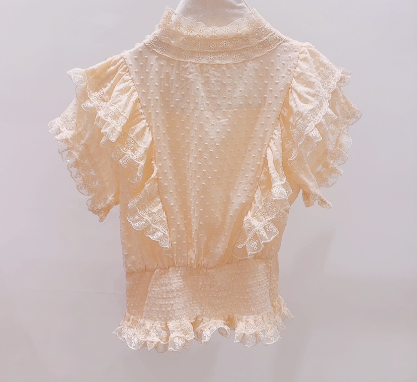 AWESOME-P韓國直郵實拍女裝新品26夏季時尚休閑襯衫蕾絲衫AWESOME-P襯衫/蕾絲衫