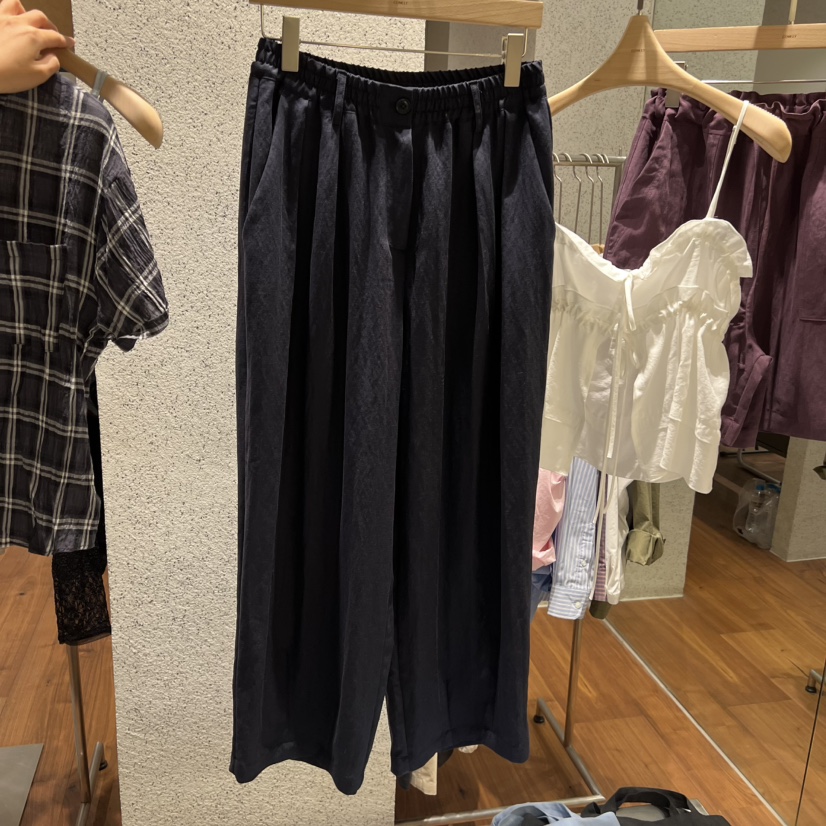 COMELY東大門實拍韓國女裝新款26夏季時尚熱賣休閑褲亞麻布COMELY休閑褲圖色3