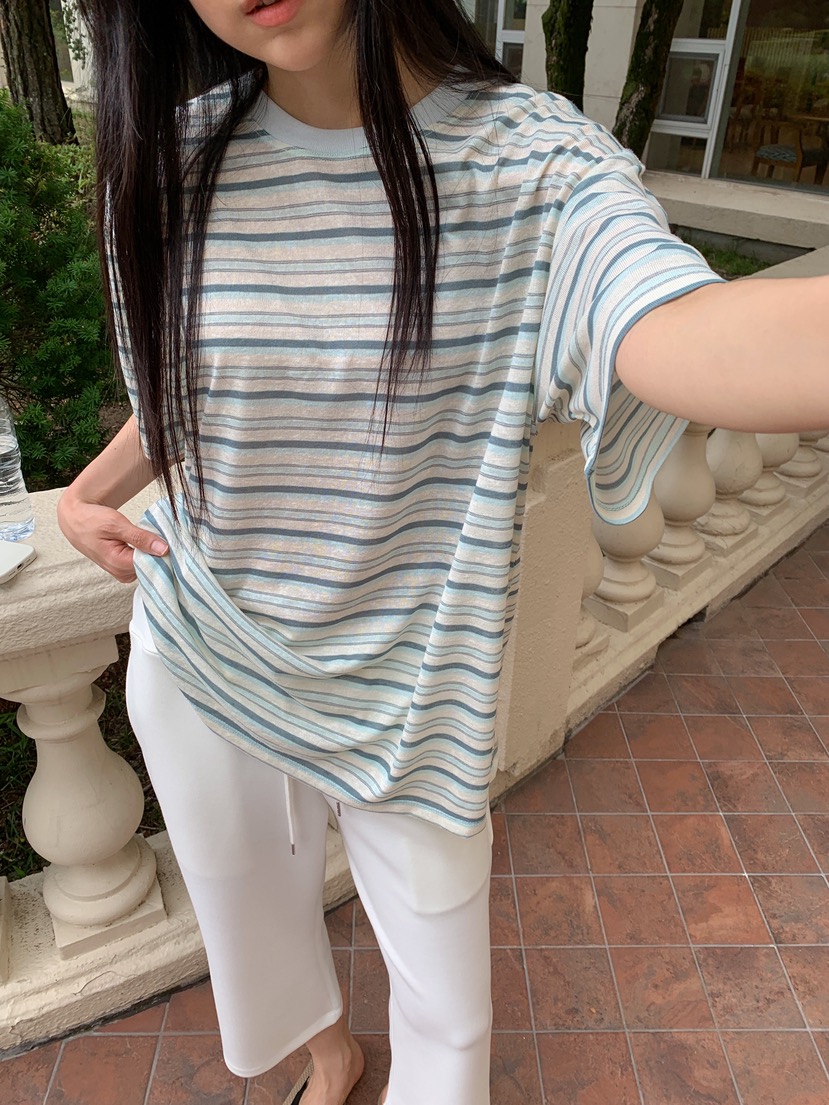 LONG PEAK韓國直郵女士新品人氣熱賣時尚休閑26夏季T恤天絲LONG PEAKT恤