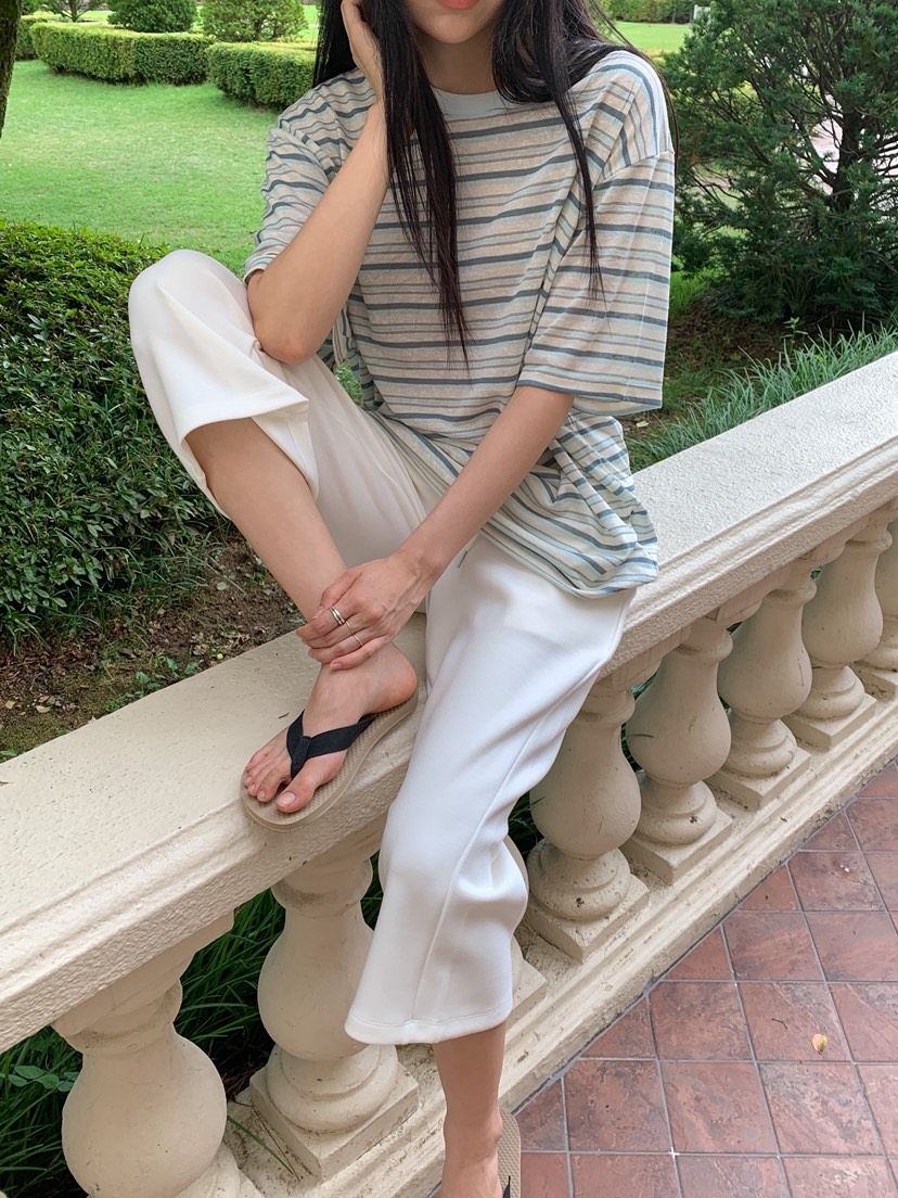 LONG PEAK韓國直郵女士新品人氣熱賣時尚休閑26夏季T恤天絲LONG PEAKT恤