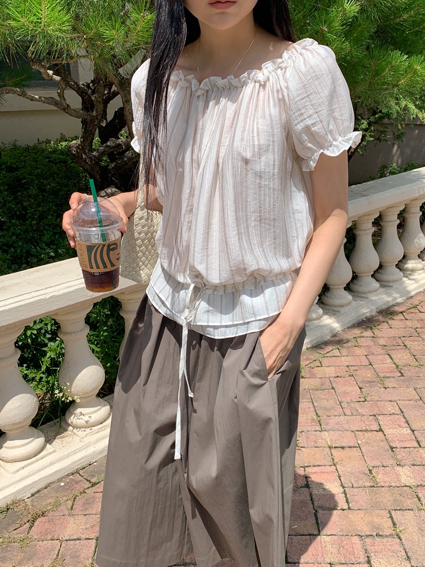 LONG PEAK韓國東大門直郵女裝新品推薦休閑人氣襯衫蕾絲衫LONG PEAK襯衫/蕾絲衫