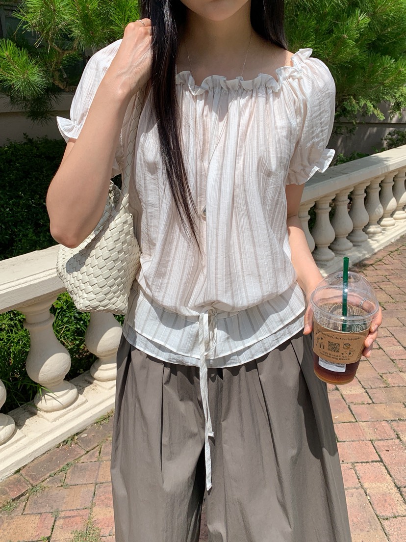 LONG PEAK韓國東大門直郵女裝新品推薦休閑人氣襯衫蕾絲衫LONG PEAK襯衫/蕾絲衫
