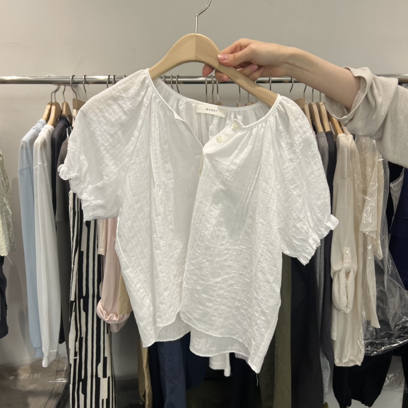 TAFFETA/MURET韓國東大門直郵女士新品熱賣襯衫蕾絲衫亞麻TAFFETA/MURET襯衫/蕾絲衫圖色1