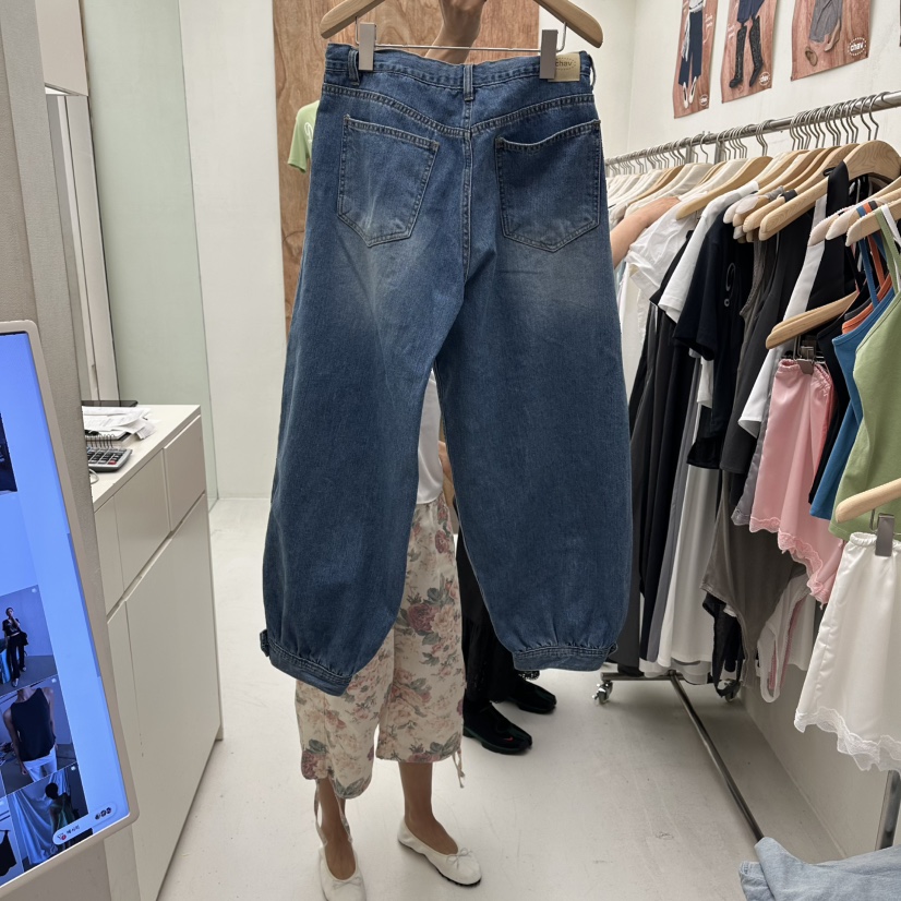 CHAV東大門實拍韓國女裝新品26夏季熱賣時尚休閑推薦牛仔褲CHAV牛仔褲