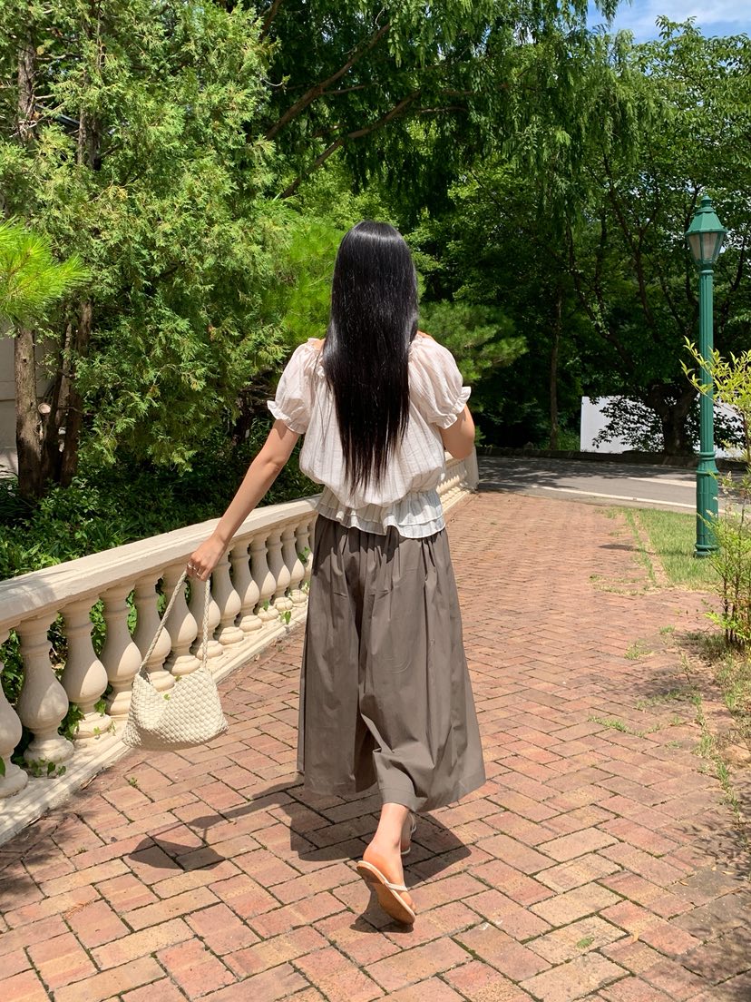 LONG PEAK韓國直郵女士新款休閑推薦熱賣短褲闊腿褲褶裥LONG PEAK短褲