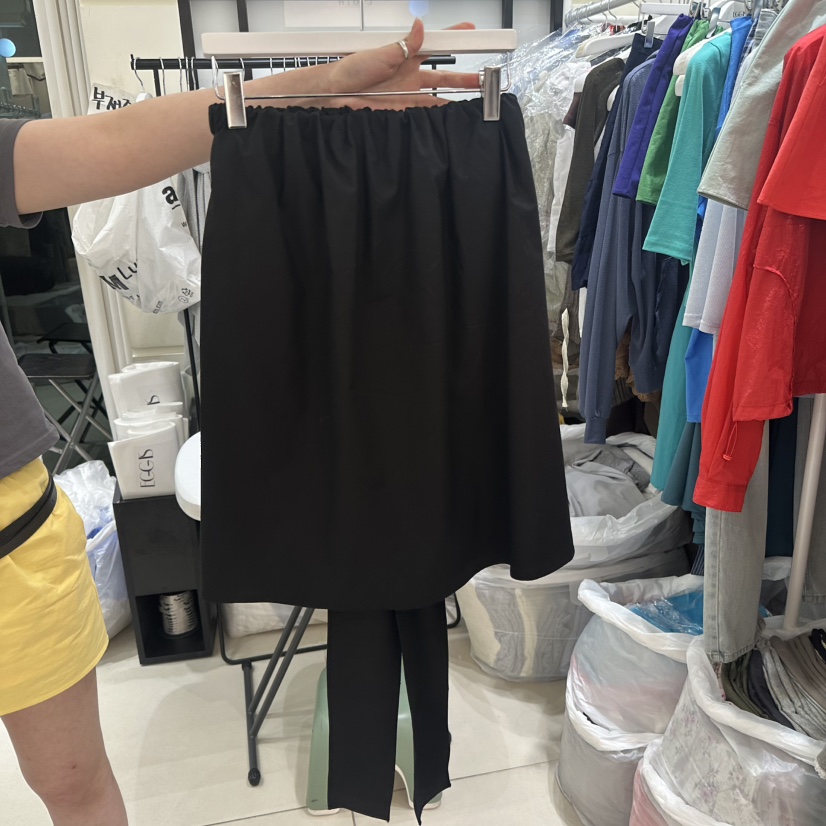 EGG IS韓國東大門直郵女士新品26夏季半身裙中短裙兩種穿法EGG IS半身裙/中短裙