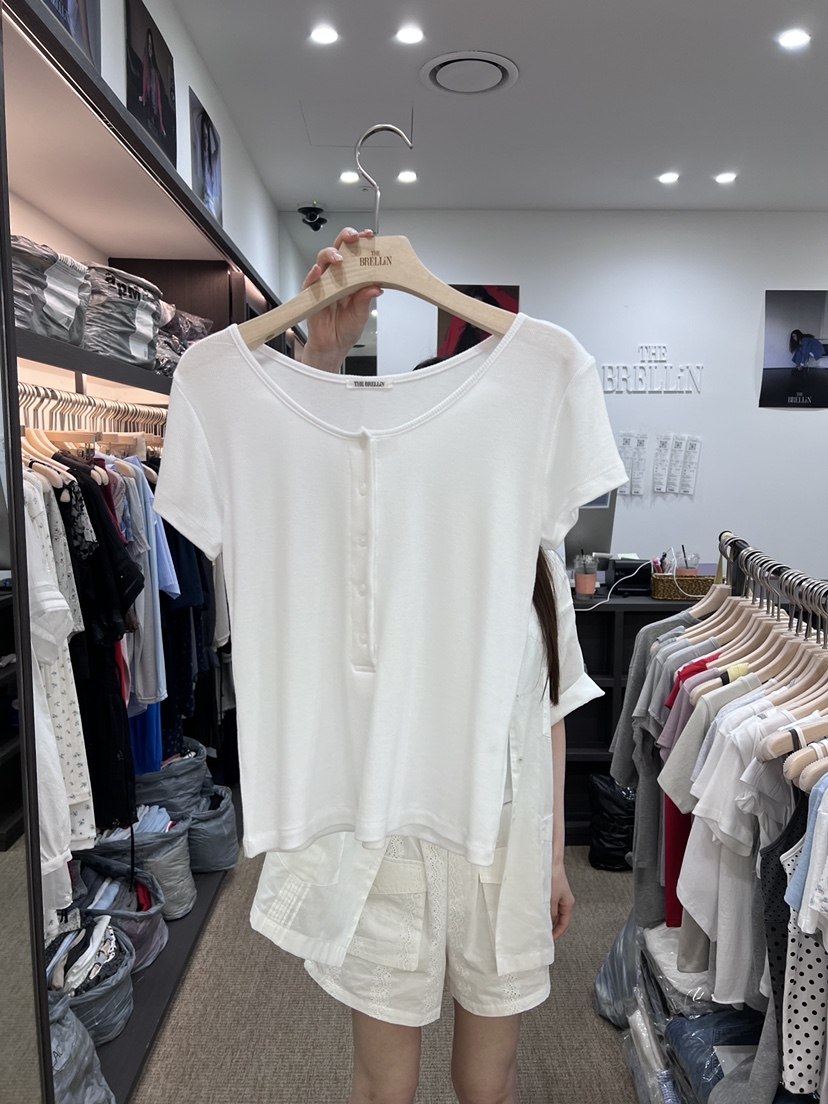 BRELLIN韓國直郵實拍女裝新品時尚休閑人氣26夏季熱賣T恤BRELLINT恤圖色1