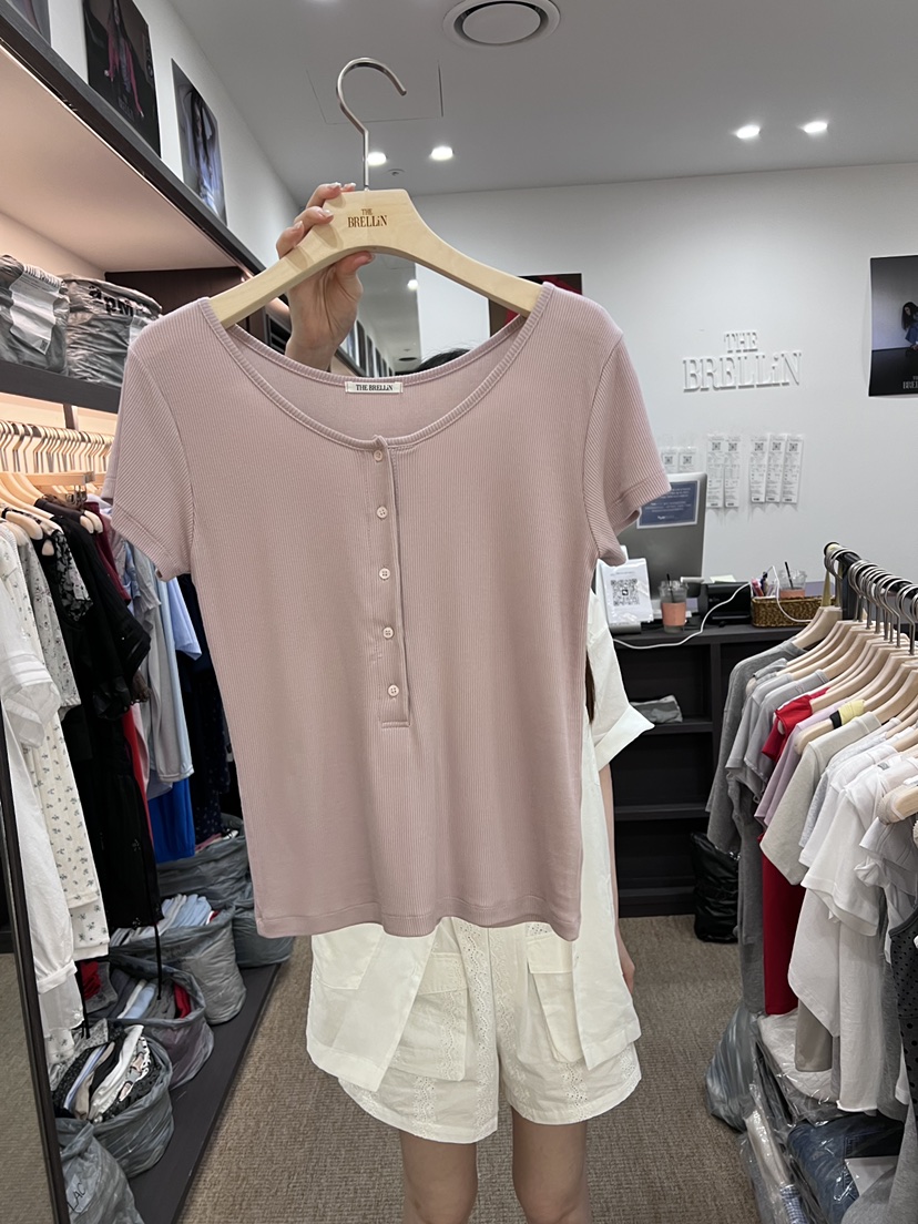 BRELLIN韓國直郵實拍女裝新品時尚休閑人氣26夏季熱賣T恤BRELLINT恤圖色2