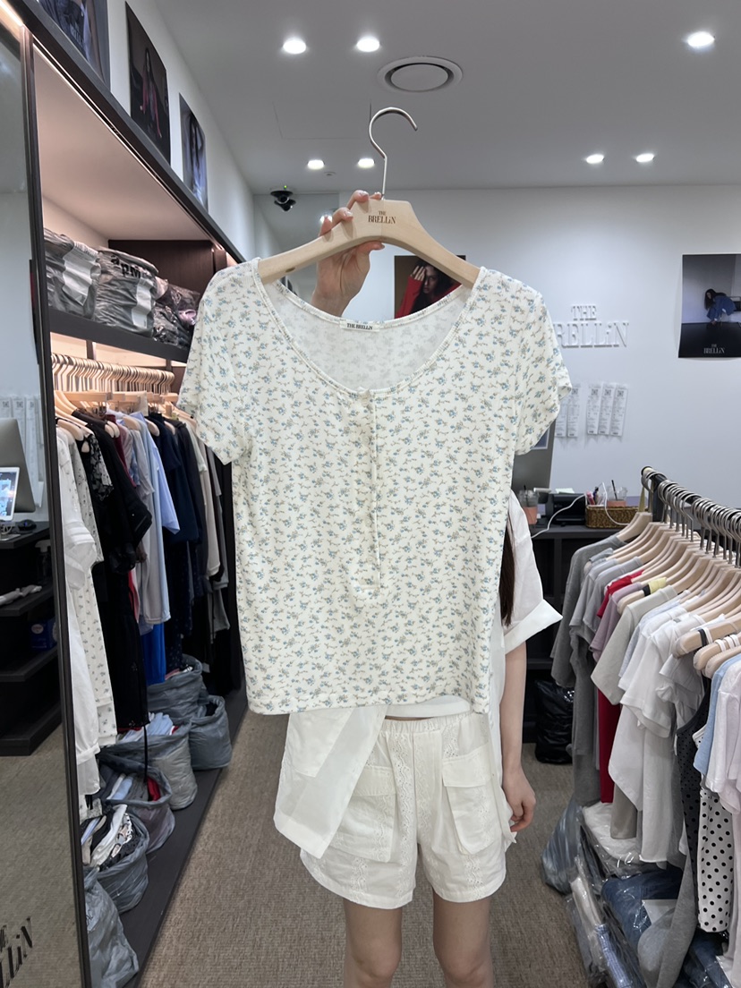 BRELLIN韓國直郵實拍女裝新品時尚休閑人氣26夏季熱賣T恤BRELLINT恤圖色5