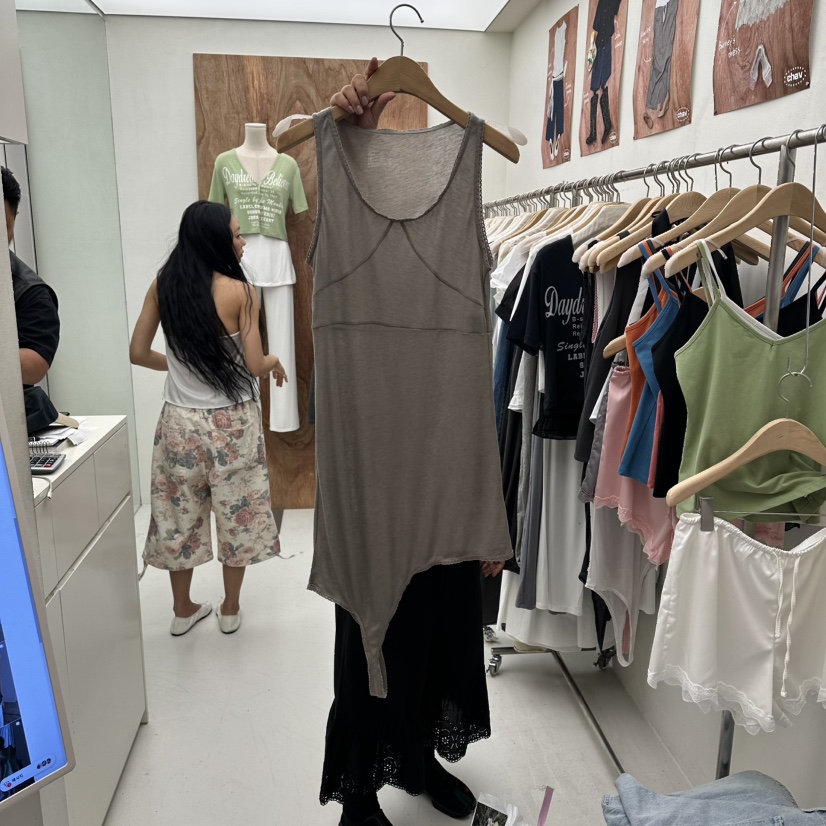 CHAV韓國代購女裝新品時尚推薦熱賣26夏季吊帶背心無袖長款CHAV吊帶/背心圖色2