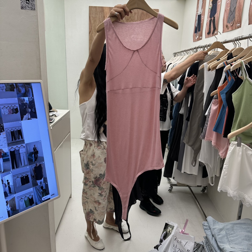 CHAV韓國代購女裝新品時尚推薦熱賣26夏季吊帶背心無袖長款CHAV吊帶/背心圖色3