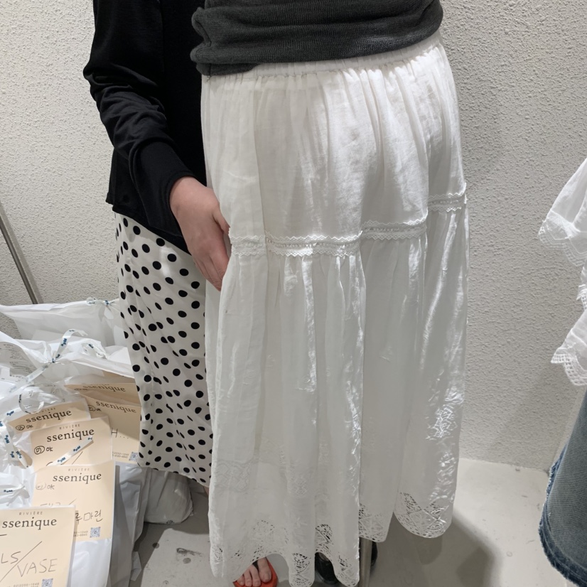 SSEMIENNE韓國東大門代購女裝新款時尚休閑半身裙中短裙刺繡SSENIQUE/SSEMIENNE半身裙/中短裙