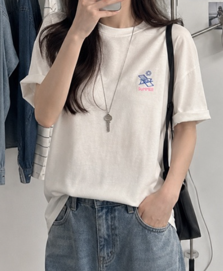 BOUND.A韓國代購女裝新品休閑時尚26夏季人氣推薦熱賣T恤BOUND.AT恤圖色1