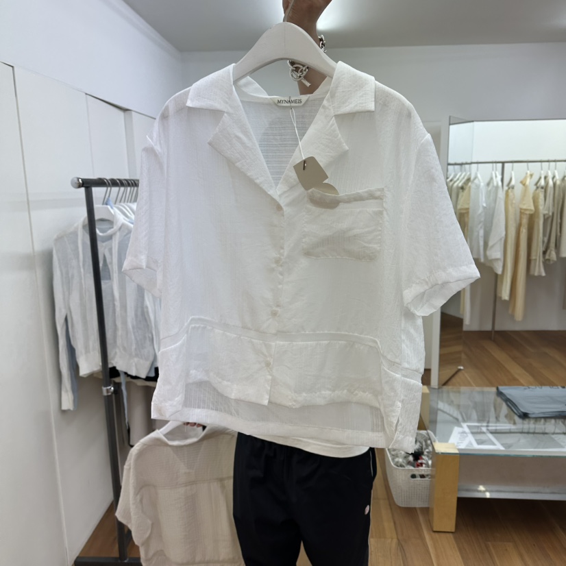 MYNAMEIS/AIME HOPE MAKE韓國東大門代購女士新款休閑襯衫蕾絲衫MYNAMEIS/AIME HOPE MAKE襯衫/蕾絲衫圖色1