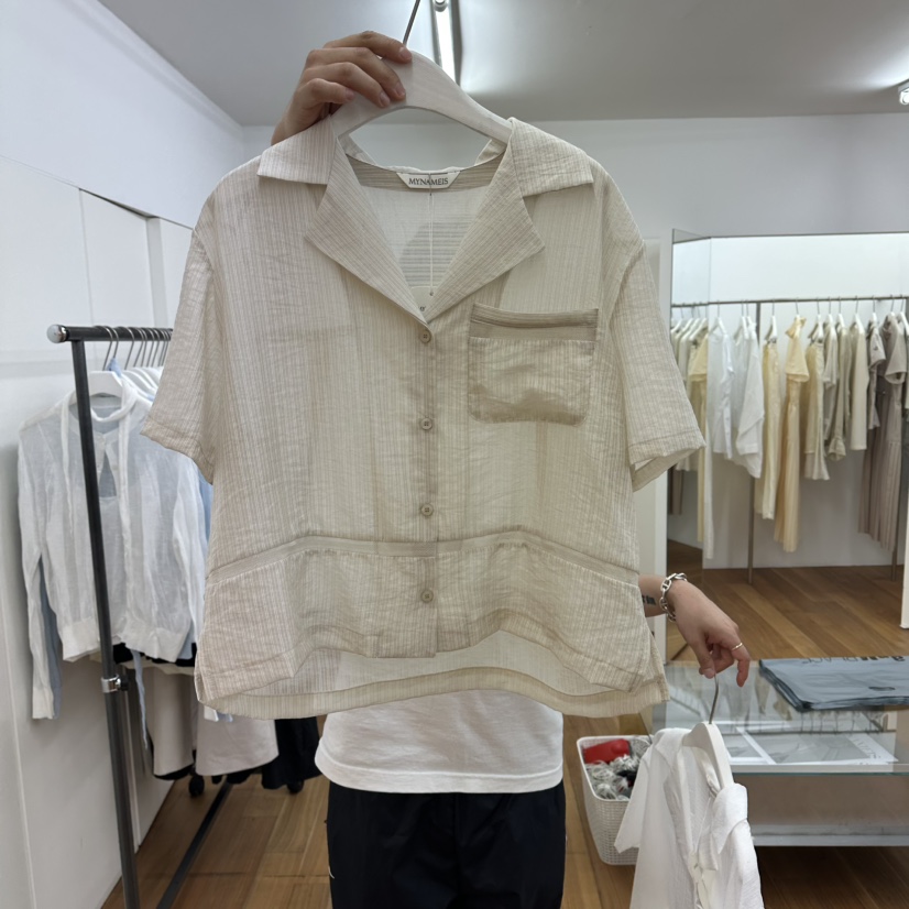 MYNAMEIS/AIME HOPE MAKE韓國東大門代購女士新款休閑襯衫蕾絲衫MYNAMEIS/AIME HOPE MAKE襯衫/蕾絲衫圖色2