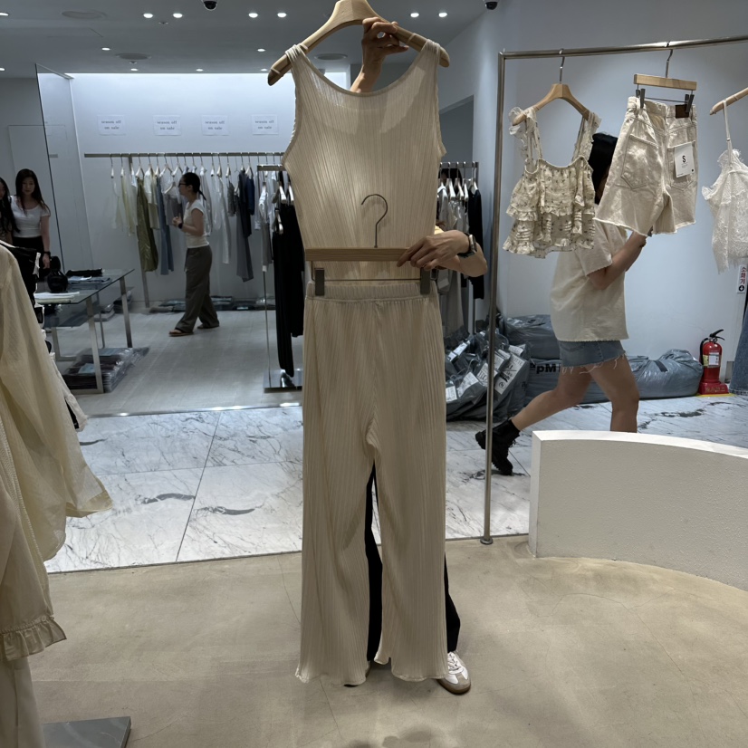 ACKER韓國東大門代購女士新品26夏季人氣時尚套裝套裝褶皺ACKER套裝