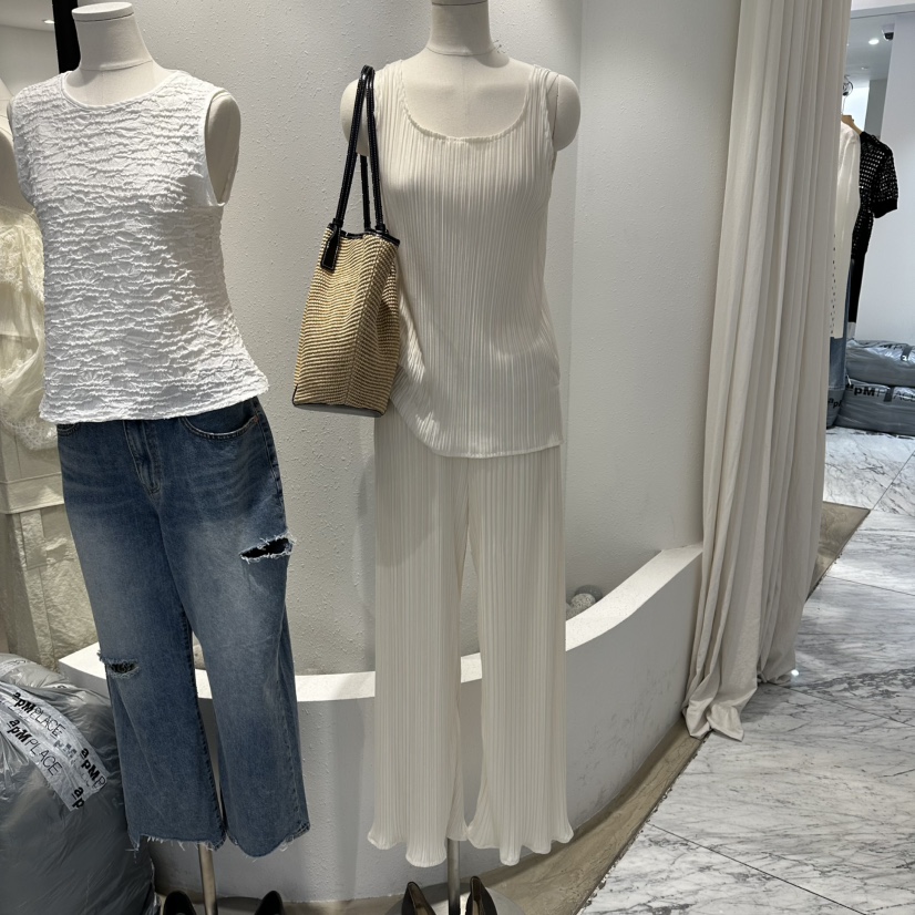 ACKER韓國東大門代購女士新品26夏季人氣時尚套裝套裝褶皺ACKER套裝圖色1