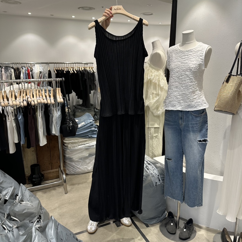 ACKER韓國東大門代購女士新品26夏季人氣時尚套裝套裝褶皺ACKER套裝圖色2