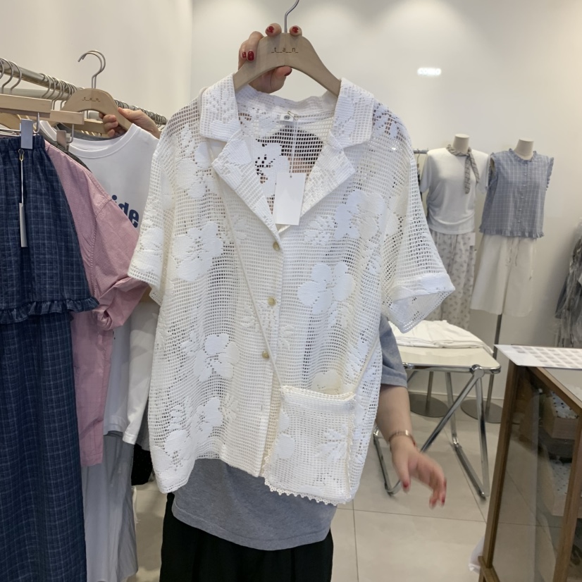TAN&amp;COMO東大門實拍韓國女士新品熱賣推薦襯衫蕾絲衫tan-COMO襯衫/蕾絲衫圖色1