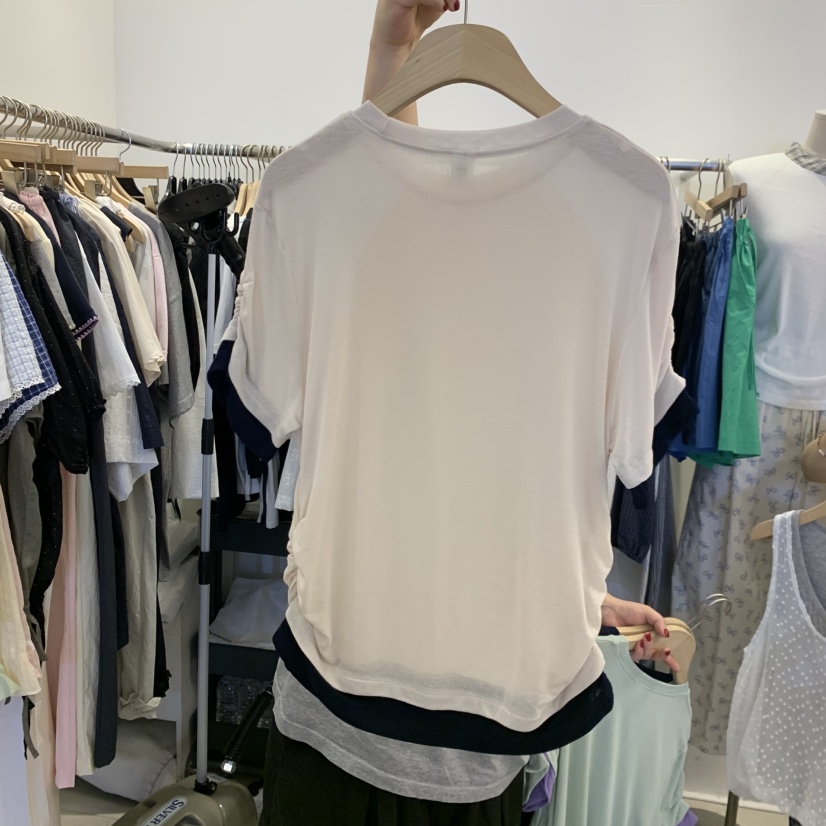 TAN&amp;COMO韓國直郵實拍女裝新品時尚人氣26夏季熱賣T恤tan-COMOT恤