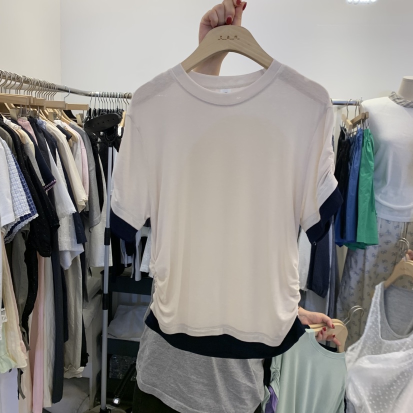 TAN&amp;COMO韓國直郵實拍女裝新品時尚人氣26夏季熱賣T恤tan-COMOT恤圖色1