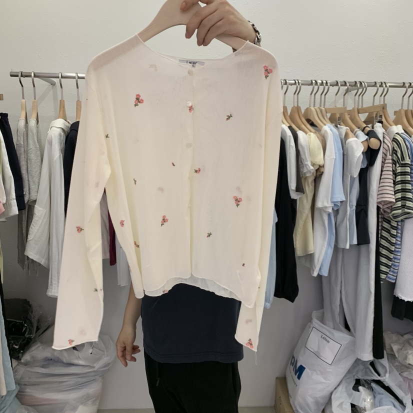 LELEN韓國代購女士新款時尚休閑熱賣推薦26夏季開衫刺繡開衫LELEN開衫圖色2