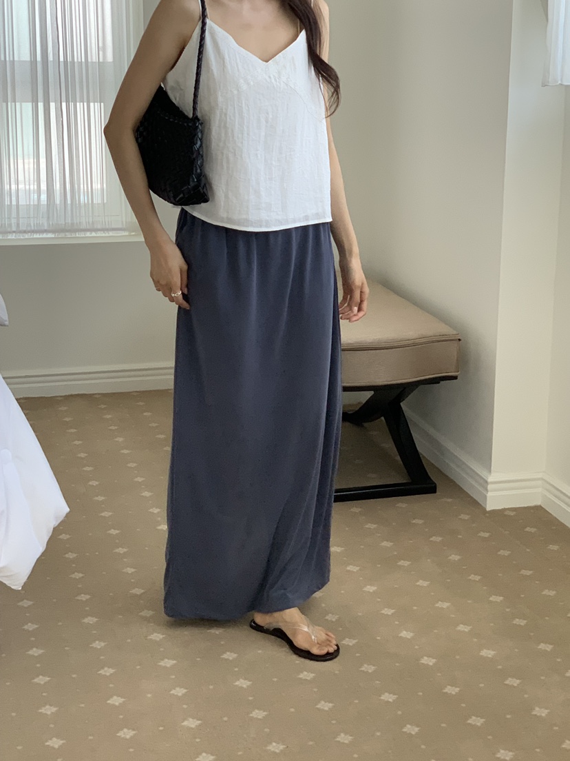 NOTICE韓國直郵實拍女士新品時尚推薦人氣熱賣休閑長裙柔軟NOTICE長裙