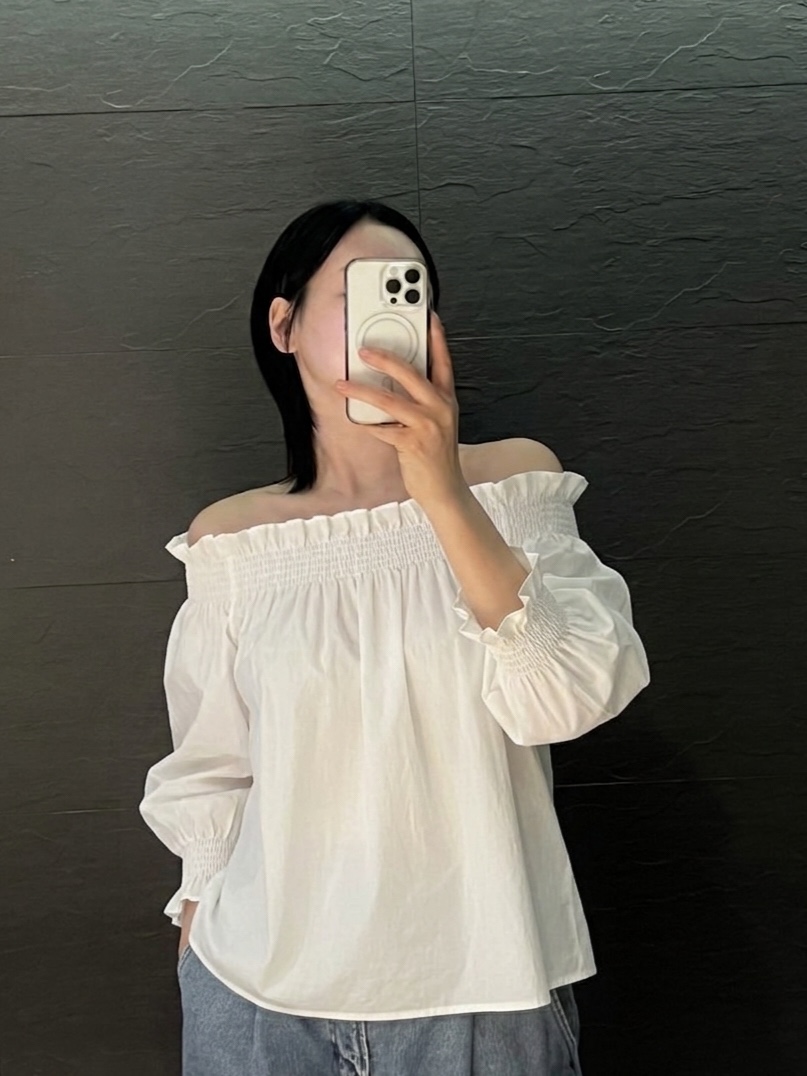 VERNI韓國東大門代購女士新款休閑人氣時尚襯衫蕾絲衫露肩VERNI襯衫/蕾絲衫