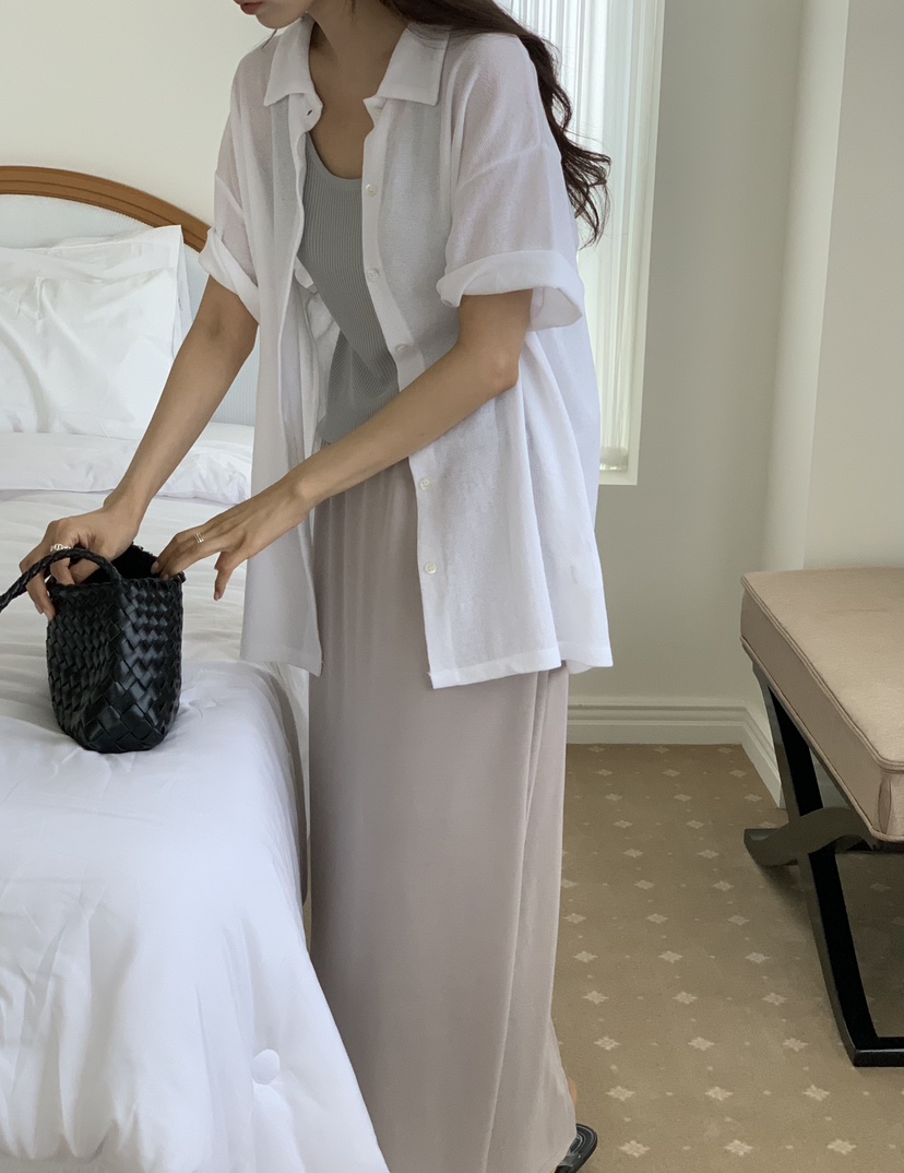 NOTICE韓國東大門代購女裝新品26夏季人氣襯衫蕾絲衫華夫格NOTICE襯衫/蕾絲衫