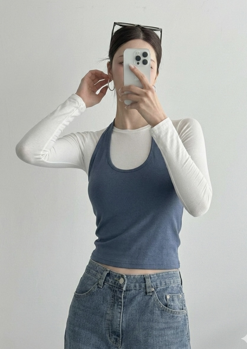 EIGHTGLOW韓國東大門直郵女士新款推薦吊帶背心不含內搭露背無袖EIGHTGLOW吊帶/背心圖色3