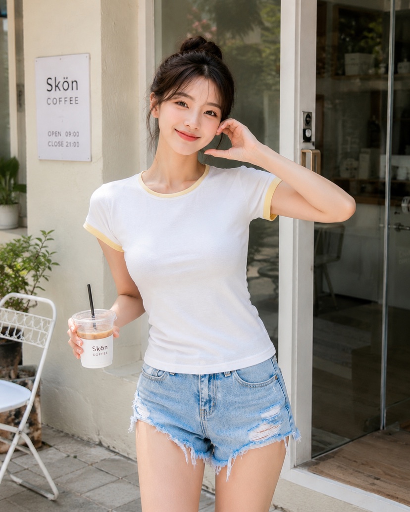 EIGHTGLOW東大門實拍韓國女裝新品熱賣時尚26夏季T恤褶皺EIGHTGLOWT恤