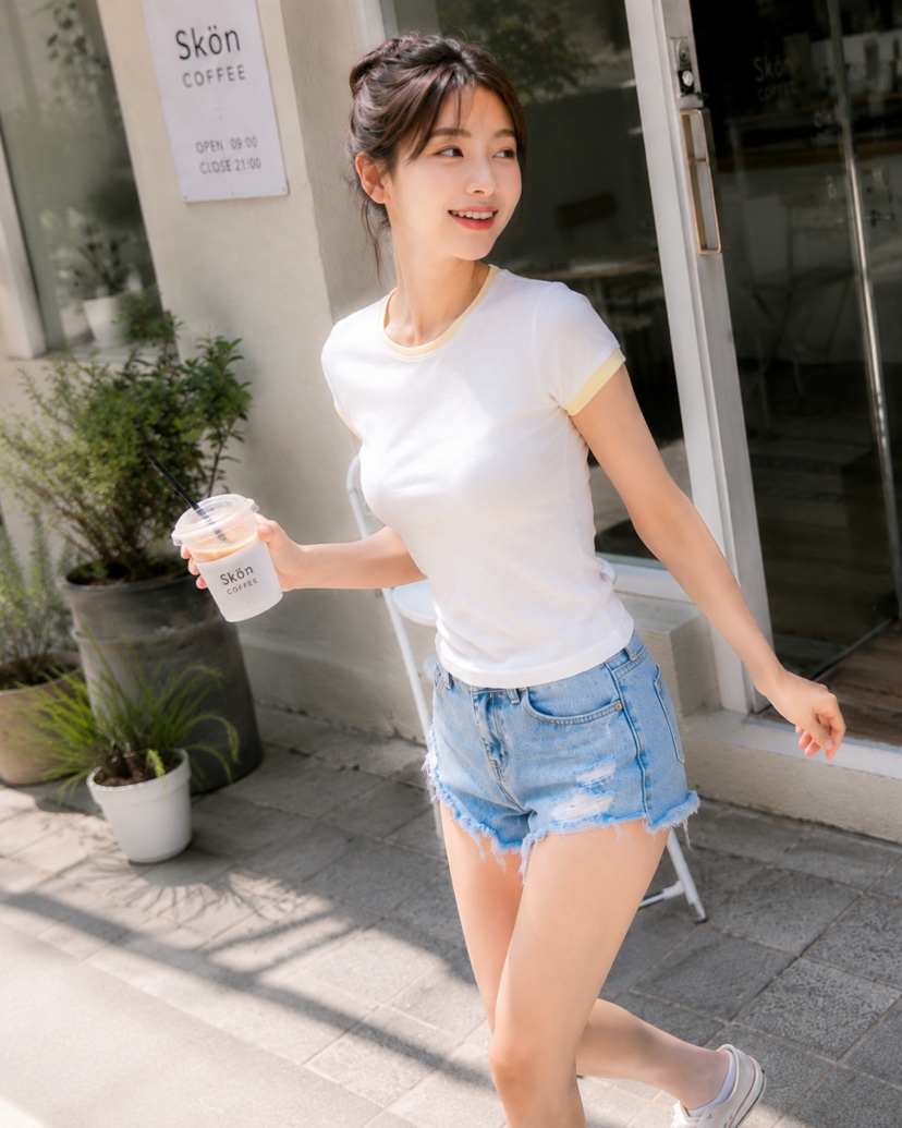 EIGHTGLOW東大門實拍韓國女裝新品熱賣時尚26夏季T恤褶皺EIGHTGLOWT恤