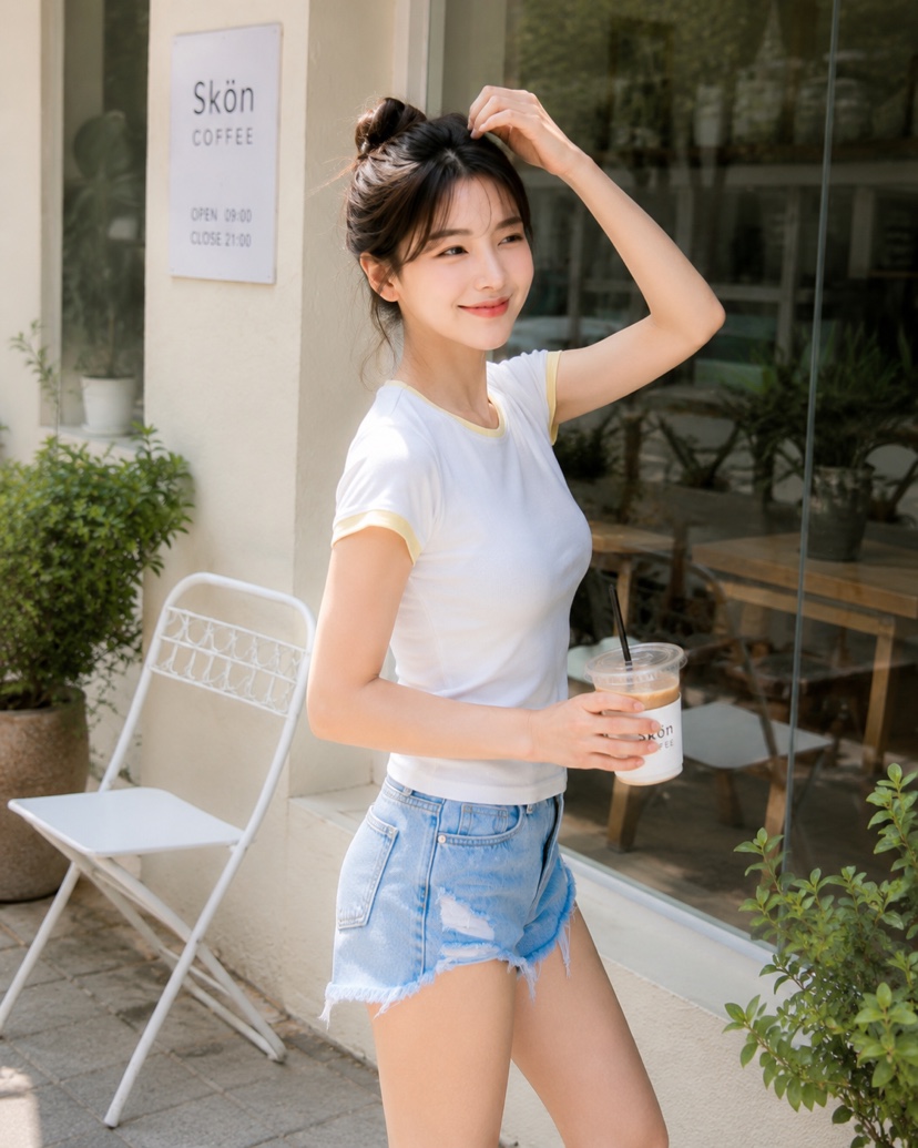 EIGHTGLOW東大門實拍韓國女裝新品熱賣時尚26夏季T恤褶皺EIGHTGLOWT恤