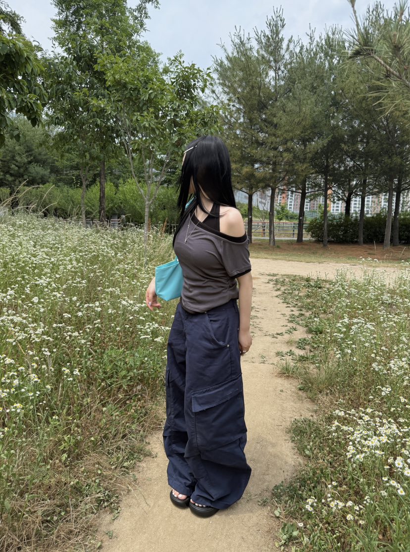 SEOLO韓國代購女士新品休閑時尚推薦T恤不含項鏈假兩件撞色Seolo seoulT恤