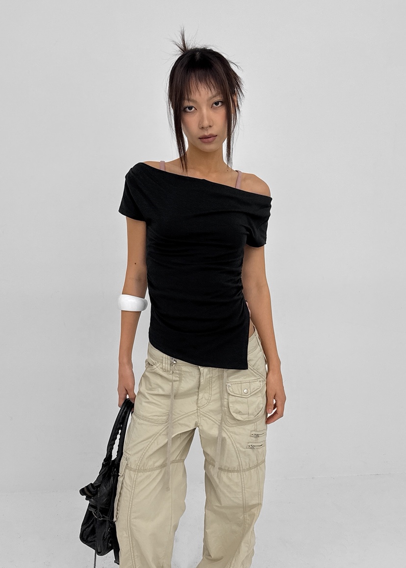 EIGHTGLOW東大門實拍韓國女士新款休閑熱賣26夏季推薦T恤EIGHTGLOWT恤