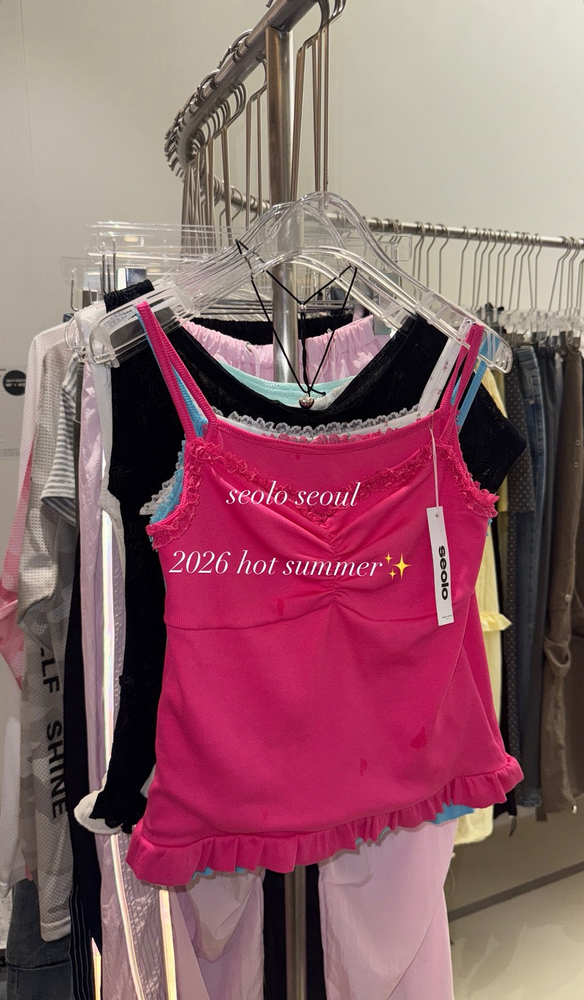 SEOLO韓國代購女士新款時尚26夏季人氣推薦熱賣吊帶背心無袖Seolo seoul吊帶/背心