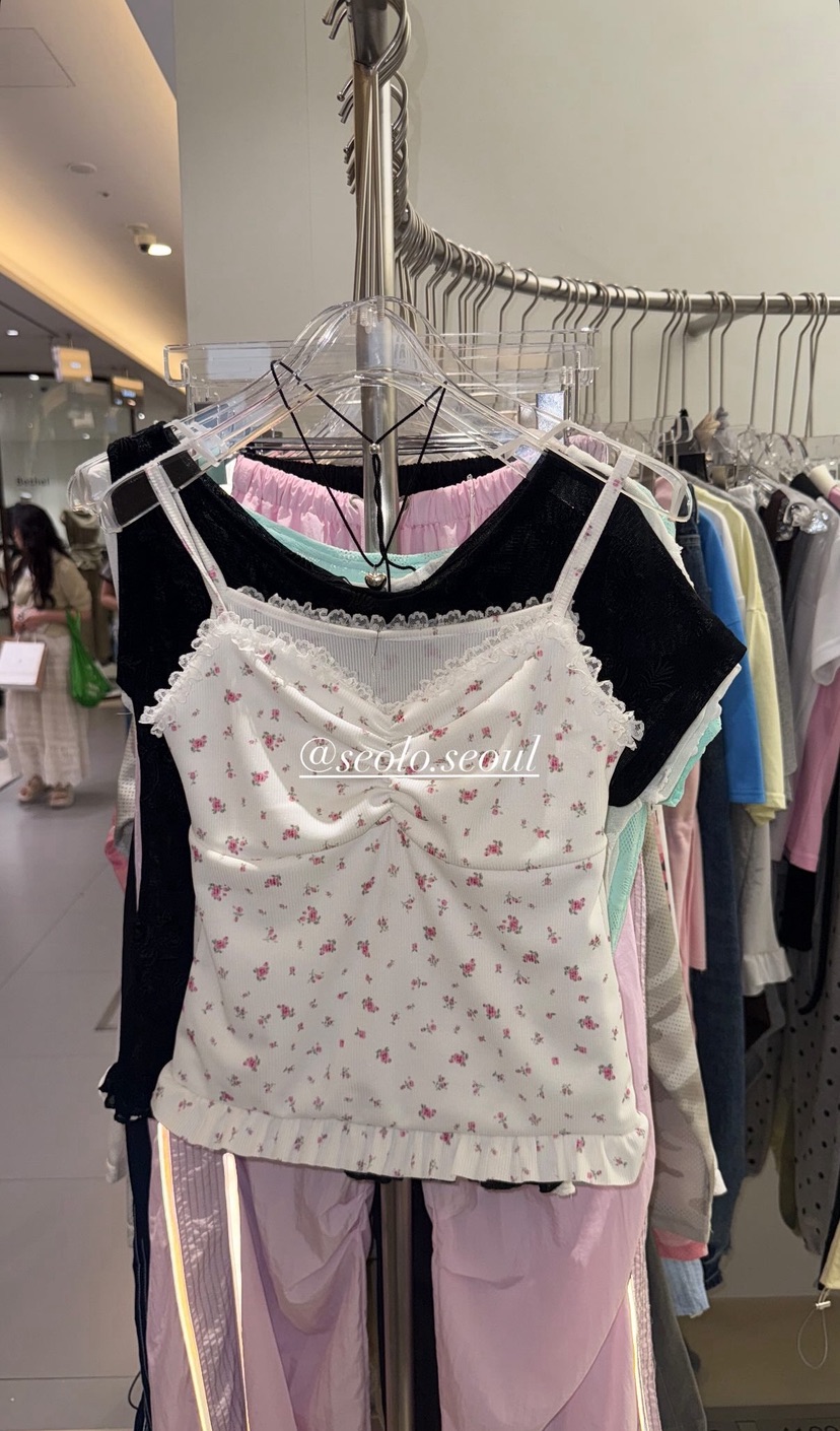 SEOLO韓國代購女士新款時尚26夏季人氣推薦熱賣吊帶背心無袖Seolo seoul吊帶/背心