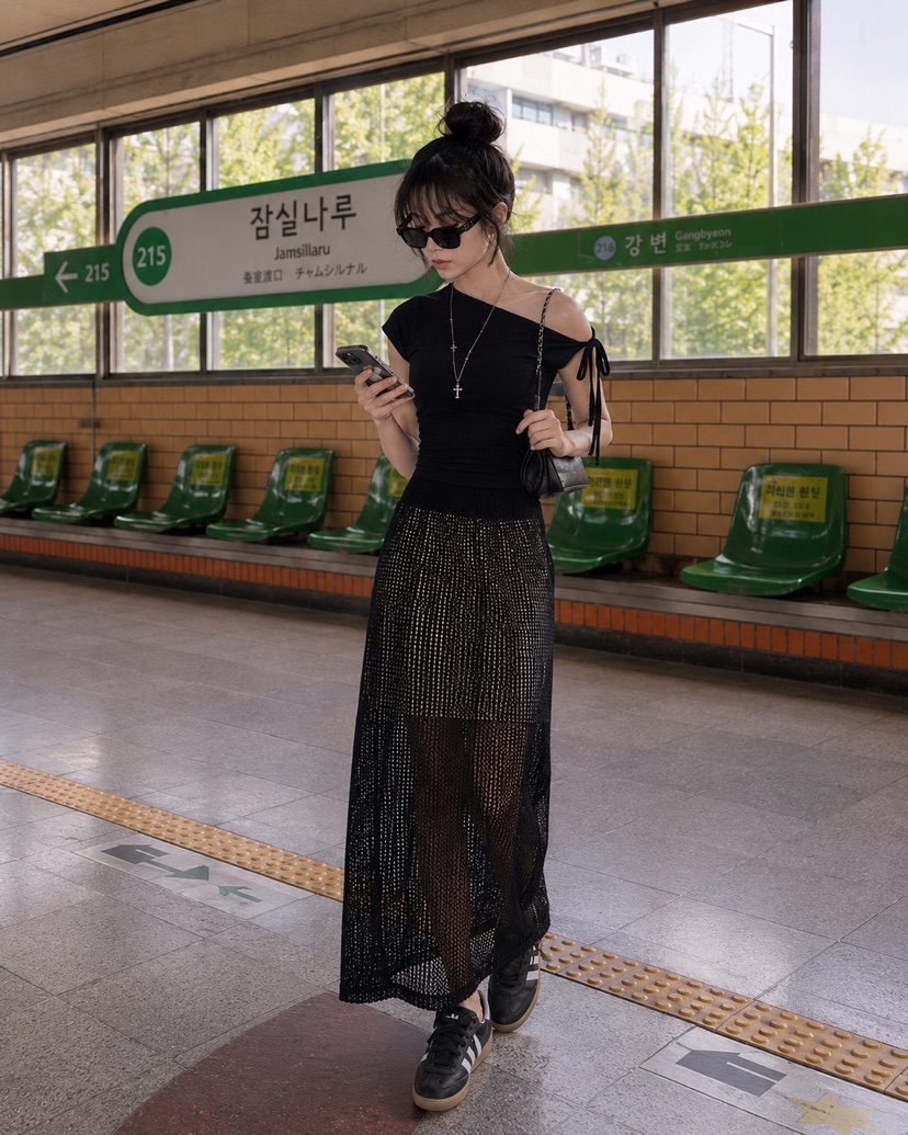 EIGHTGLOW東大門實拍韓國女裝新款人氣推薦26夏季時尚長裙EIGHTGLOW長裙
